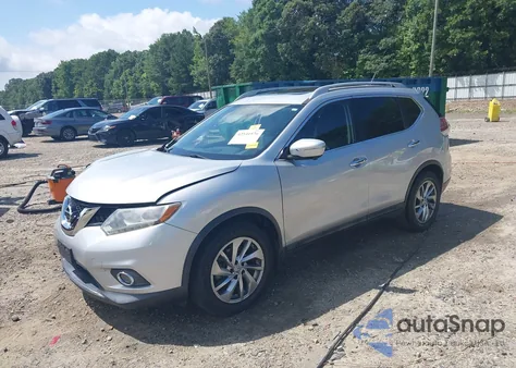 2015 Nissan Rogue Sl из США, поврежденный, VIN 5N1AT2MT5FC788014